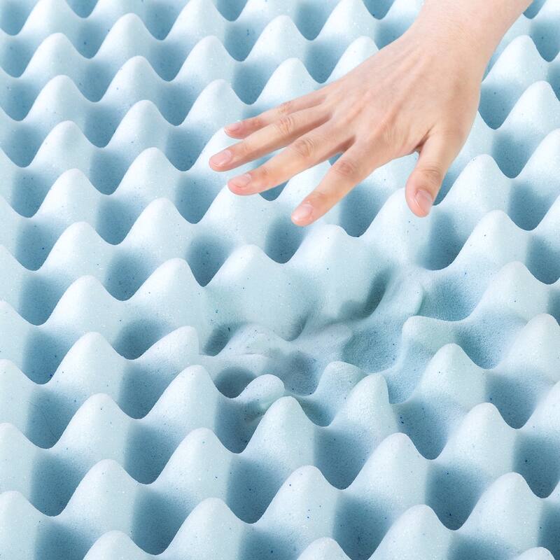 4 Inch Gel Egg Crate Memory Foam Bed Topper Crown Comfort On Sale